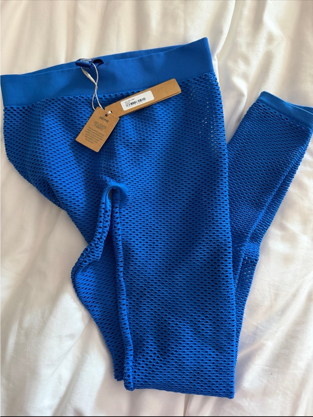 SKIMS Royal Blue Mesh Leggings - Textured Activewear
